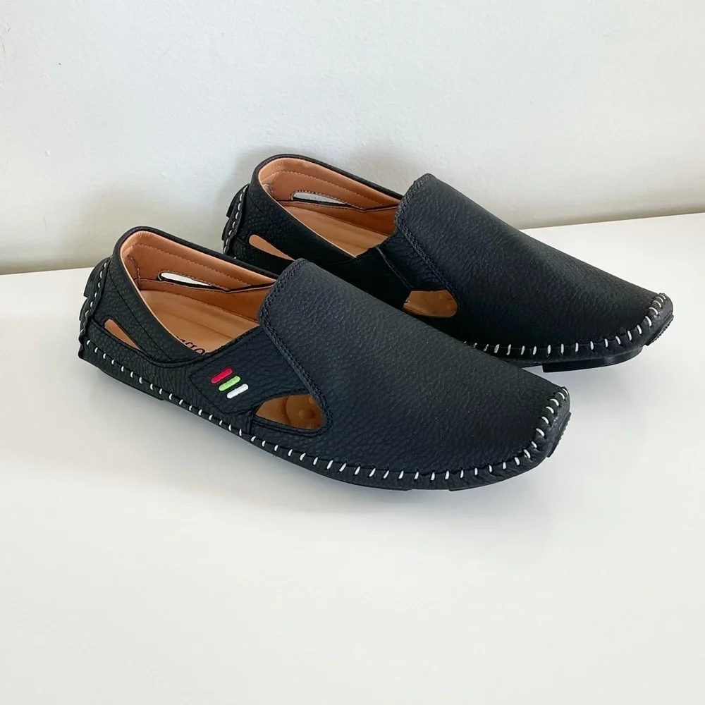 Men’s Fashion Velcro Non-Slip Pebbled Style Shoes size 8.5
